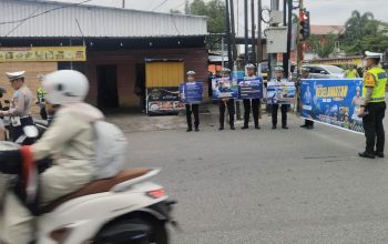 Sat Lantas Polresta Deli Serdang Gencarkan Sosialisasi Ops Keselamatan Toba 2026