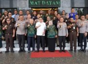 Halal bihalal Memperkuat Sinergi TNI. Polri dan Peradilan  Di  Riau
