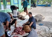 Ketua BKM Masjid Baiturrahman Bersama LSM Lipan Sumut Salurkan Hewan Qurban ke Masyarakat.