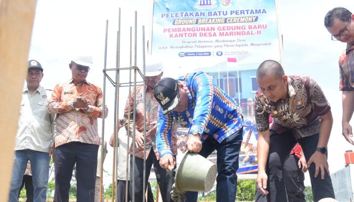 Bupati Apresiasi Pembangunan Kantor Desa Marindal II Berbasis Swadaya Masyarakat