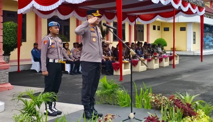 Kapolresta Deli Serdang Pimpin Gelar Pasukan Ops Patuh Toba 2026 Di Mako Polresta Deli Serdang